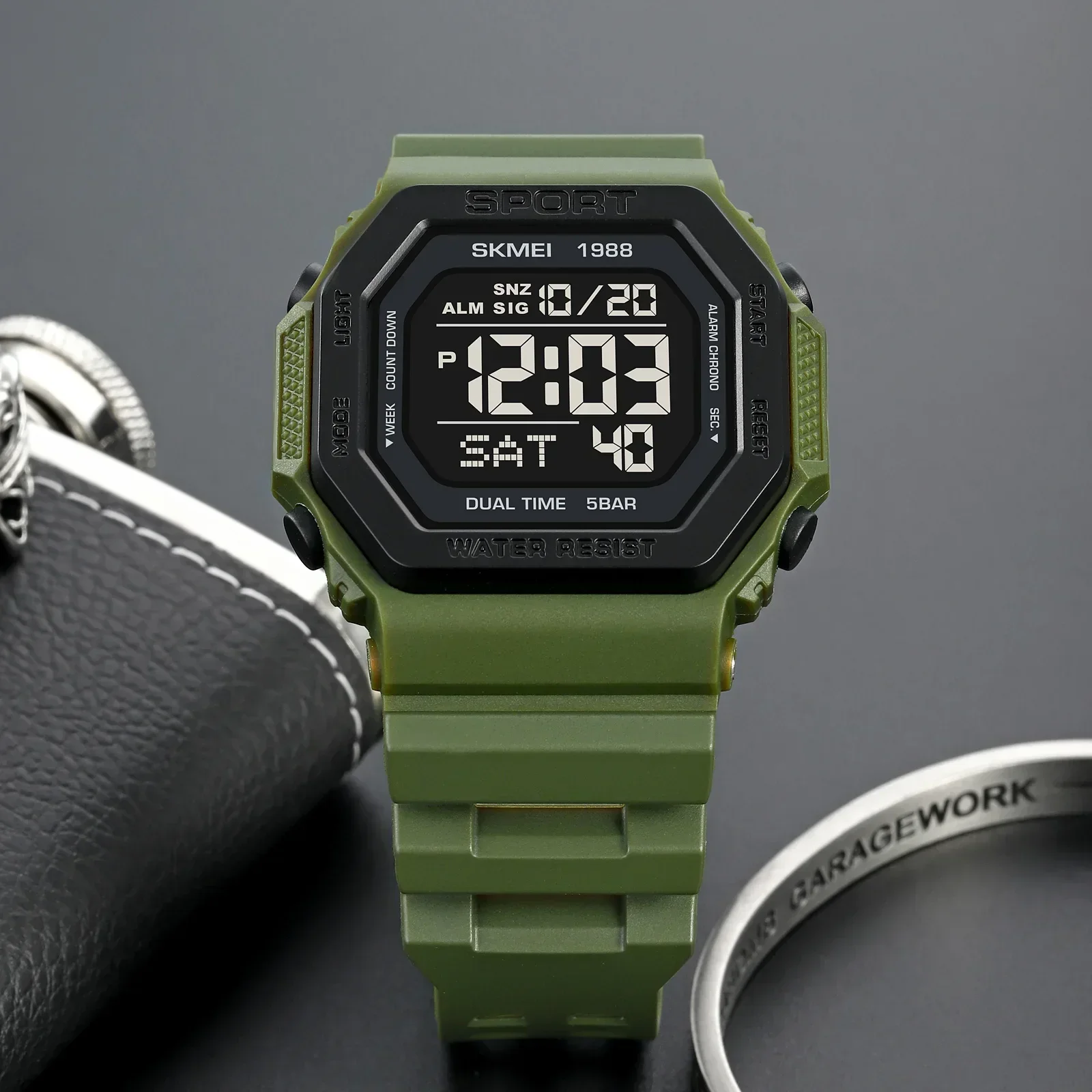Skmei 1988 Men's Military Coun - đánh giá và giá Digital Timer Countdown